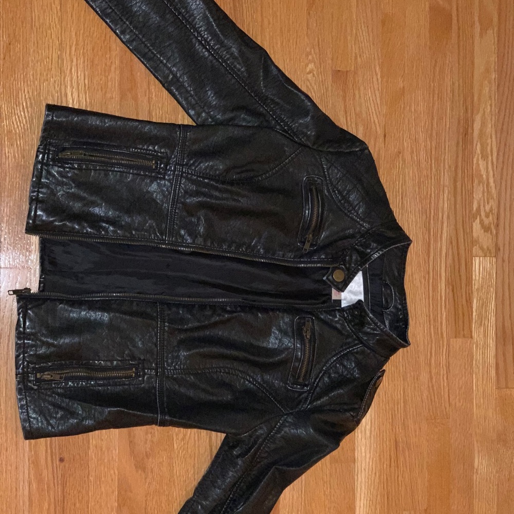 Faux leather jacket